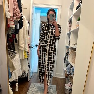 Elegant Black and White Checkered Dress